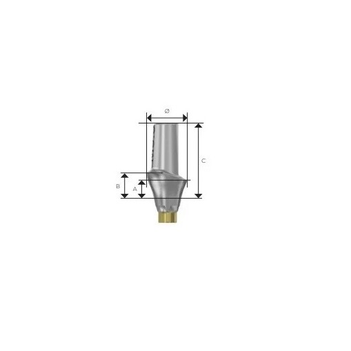 Bont angulat 15° cimentabil TiDesign EV D4.5 (S) PrimeTaper Dentsply