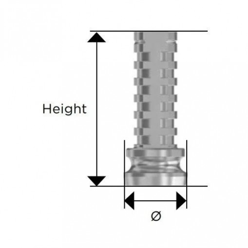 Cilindru titan pentru lucrari provizorii pe Multi-Unit PrimeTaper Dentsply