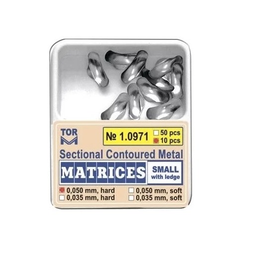 Matrici sectionale conturate 0.035mm Small cu bordura soft 50 bucati TorVM