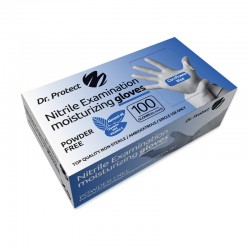 Manusi examinare nitril nepudrate Hidratante albastre marimea M Dr. Protect