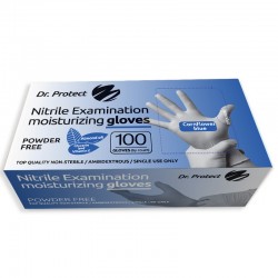 Manusi examinare nitril nepudrate Hidratante albastre marimea M Dr. Protect