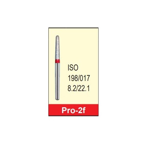 Freza diamantata fina PRO-2F rosu ISO 198/018 Mani