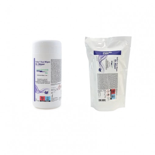 Cutie servetele dezinfectante Green 100 bucati + 3x Rezerva servetele dezinfectante Green 100 bucati Dr.Mayer