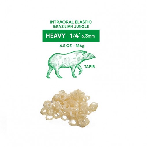Elastice intraorale Brazilian Jungle Heavy 1/4" (6.3mm) 6.5oz (184g) Orthometric