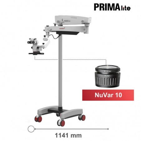 Microscop PRIMA lite cu stand mobil si obiectiv NuVar10 Labomed