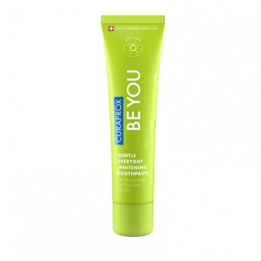 Pasta de dinti pentru albire enzimatica Be You Apple + Aloe Vera Curaprox