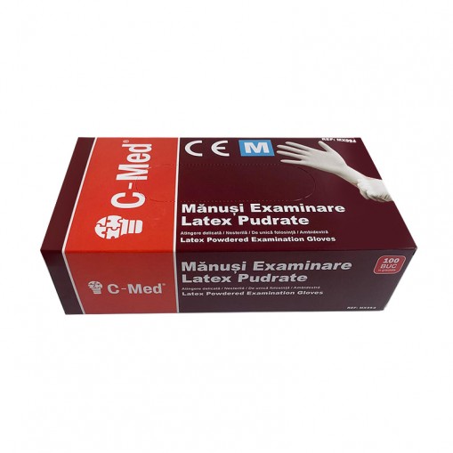 Manusi examinare latex pudrate marimea M C-Med