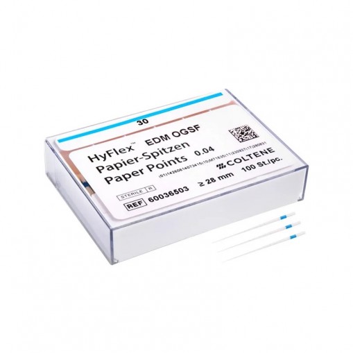 Conuri hartie HyFlex EDM OGSF 30/.04 albastru 60 bucati Coltene