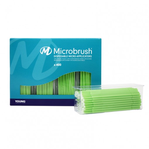 Aplicatoare Microbrush Plus green regular 2.0mm set 400 bucati