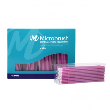 Aplicatoare Microbrush Plus pink fine 1.5mm set 400 bucati