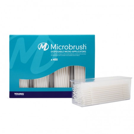 Aplicatoare Microbrush Plus white superfine 1.0mm set 400 bucati