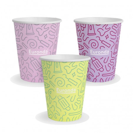Pahare hartie Monoart Graffiti 50 bucati Euronda