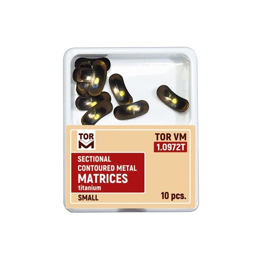 Matrici sectionale conturate titan 0.050mm small hard 10 bucati TorVM