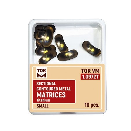 Matrici sectionale conturate titan 0.050mm small hard 10 bucati TorVM