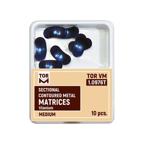 Matrici sectionale conturate titan 0.050mm medium hard 10 bucati TorVM