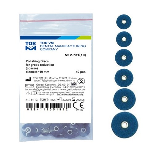 Discuri lustruire coarse 12.7mm Dark Blue 40 bucati TorVM