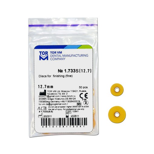 Discuri finisare fine 12.7mm Yellow 50 bucati TorVM
