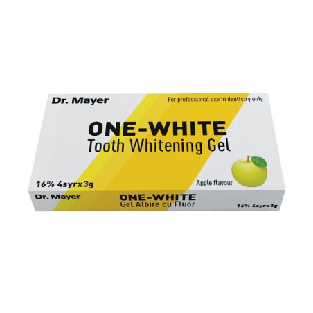 Gel albire cu fluor 16% One-White Apple 4 x 3g Dr.Mayer