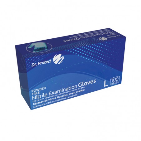 Manusi examinare nitril blue nepudrate marimea S Dr.Protect