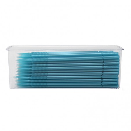 Aplicatoare Microbrush Plus teal ultra-fine 0.5mm set 100 bucati