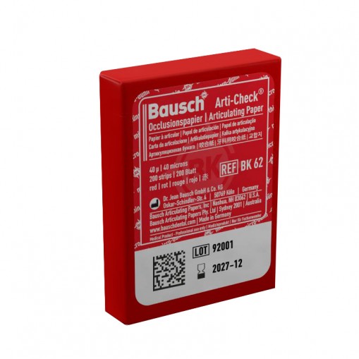 Hartie articulatie rosie 40 microni 200 bucati Bausch