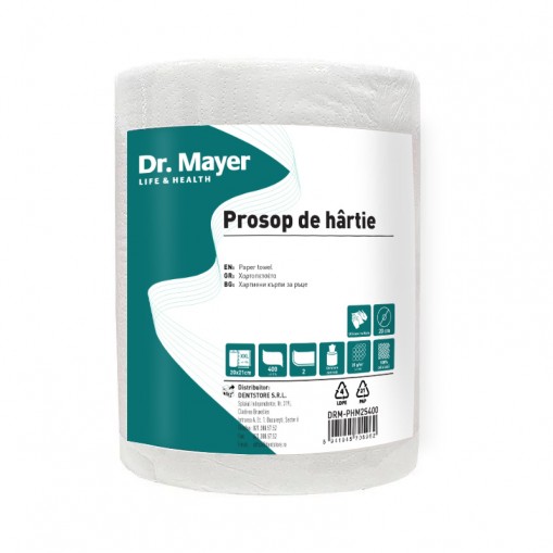 Prosop de hartie monorola, 400 foi, 2 straturi 20g/m2, 20x21cm Dr.Mayer