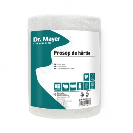 Prosop de hartie monorola, 400 foi, 2 straturi 20g/m2, 20x21cm Dr.Mayer